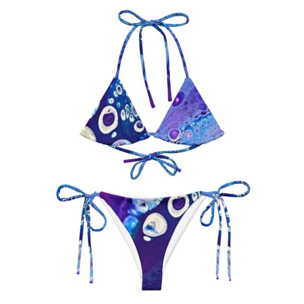 A bikini with two different designs on it.