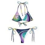Colorful bikini with tie straps design.
