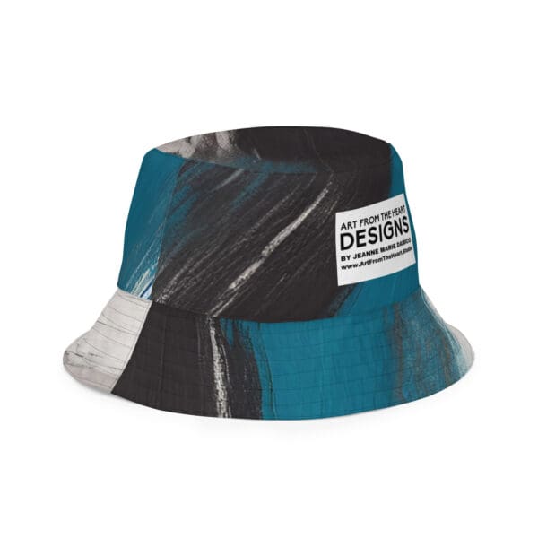 A bucket hat with a design on it.