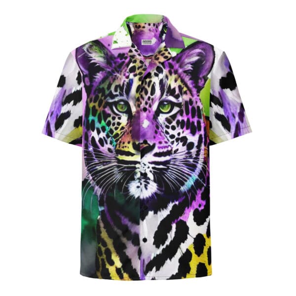 A shirt with a picture of a tiger on it.