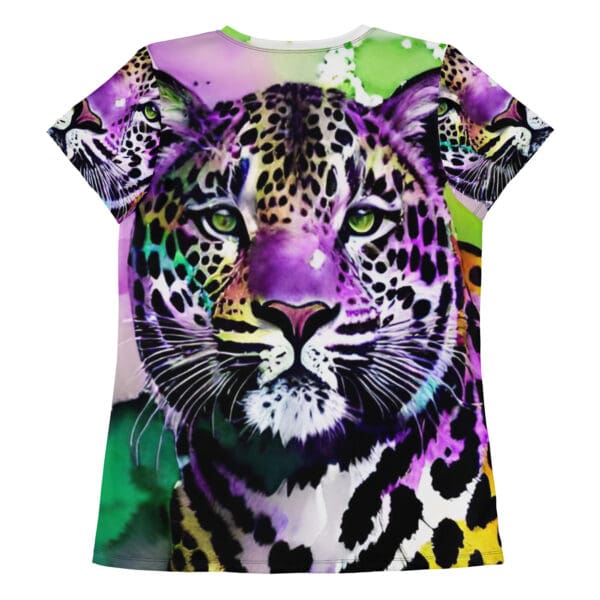 A colorful tiger is shown in this t-shirt.