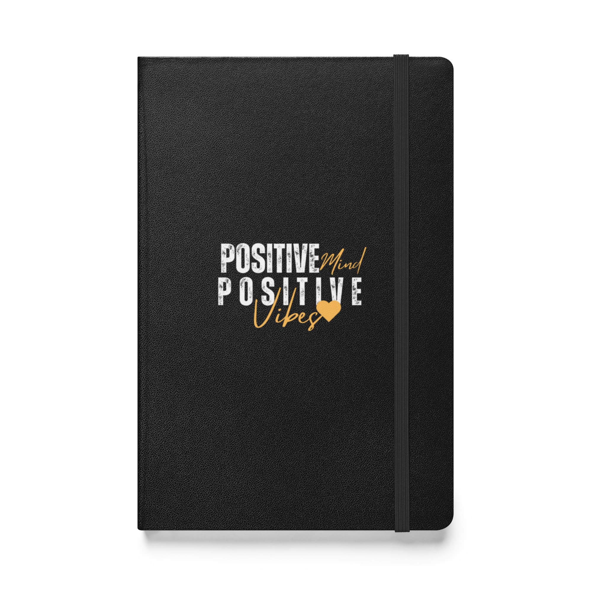 A black notebook with the words " positive vibes ".