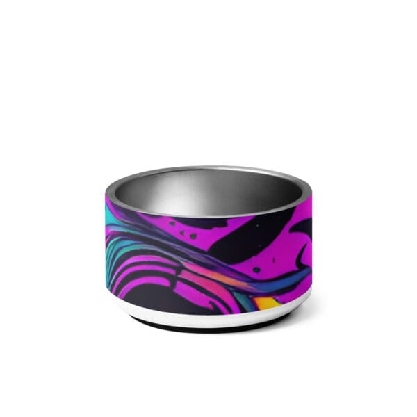 A bowl with a colorful design on it.