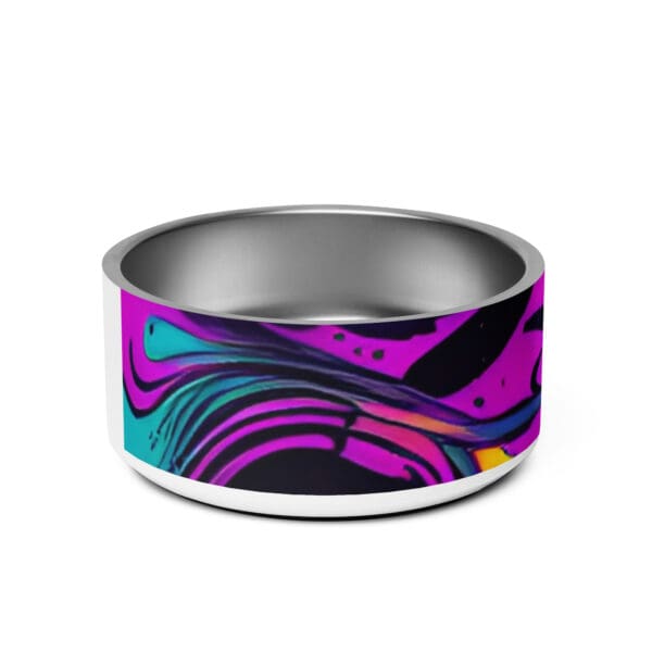 A purple and blue ring with swirls of color.