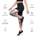 High-waisted leggings with artistic design.