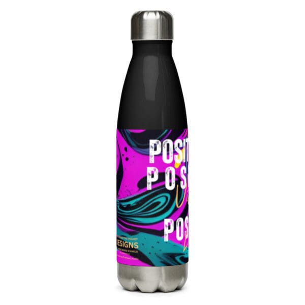 A water bottle with the words " post-pop " on it.