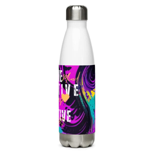 A water bottle with the words " live love rave ".