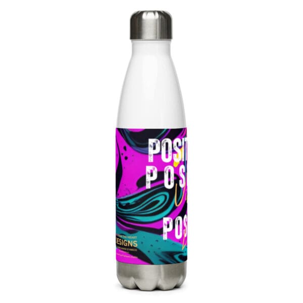 A water bottle with the words " post-pop " on it.