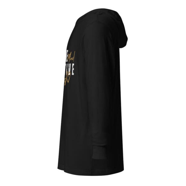 A black hoodie with the words " i am the best " on it.