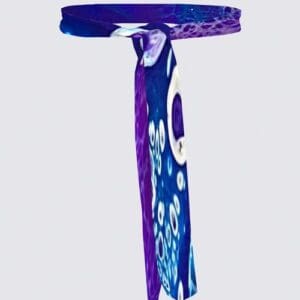 Colorful scarf with abstract pattern design.