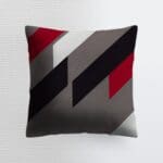Geometric patterned decorative pillow design.